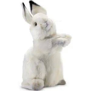 Hansa  14 in. Standing Baby Rabbit - White