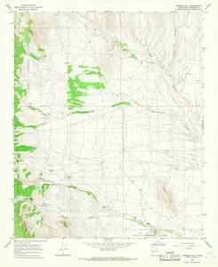 Tenmile Hill New Mexico USGS Topographic Quadrangle Map, 1965, 1:24000