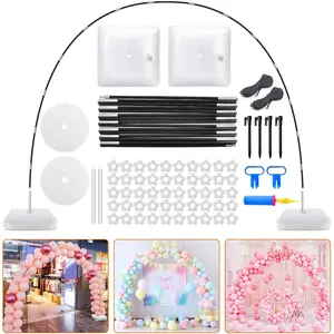 Adjustable 9FT Balloon Arch Kit Wedding, Baby Shower, and Birthday Backdrop Stand Frame