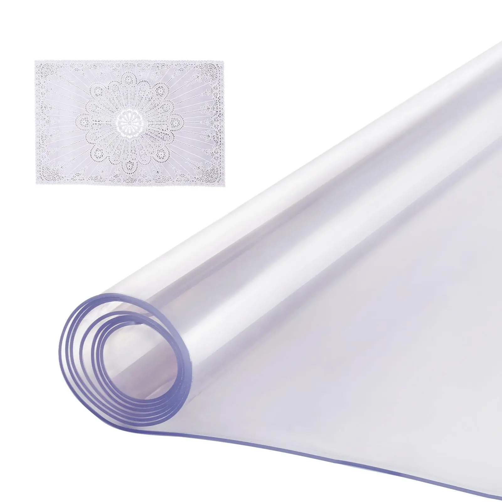 VEVOR Plastic Table Cover,  42 x 60 Inch 2.0 mm Thick Clear Table Protector, Rectangle PVC Desk Mat, Waterproof & Easy Cleaning Desk Pad Tablecloth, for Office Dresser Dining Room Table Night Stand