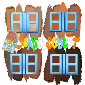 Soak & Sculpt Mini Bronze Book Powder Bronzer Palette, Buildable Enhancing Bronzer - Made By Mitchell