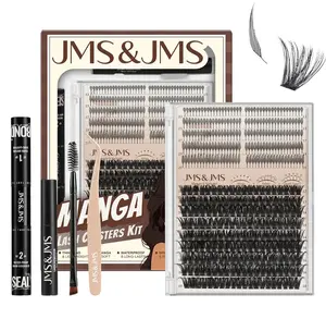 Lash Clusters Kit 70D with Lash Spikes Eyelash Clusters with DIY Spikes 13-21MM Spiky Volume Cluster Eyelash Extensions Wispy Individual Lash Extensions Kit at Home (70D, 12-18mix Kit)
