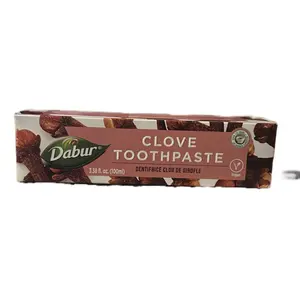Dabur Clove Toothpaste - 3.38 fl oz 100ml Dentifrice Clou de Girofe Vegan Formula