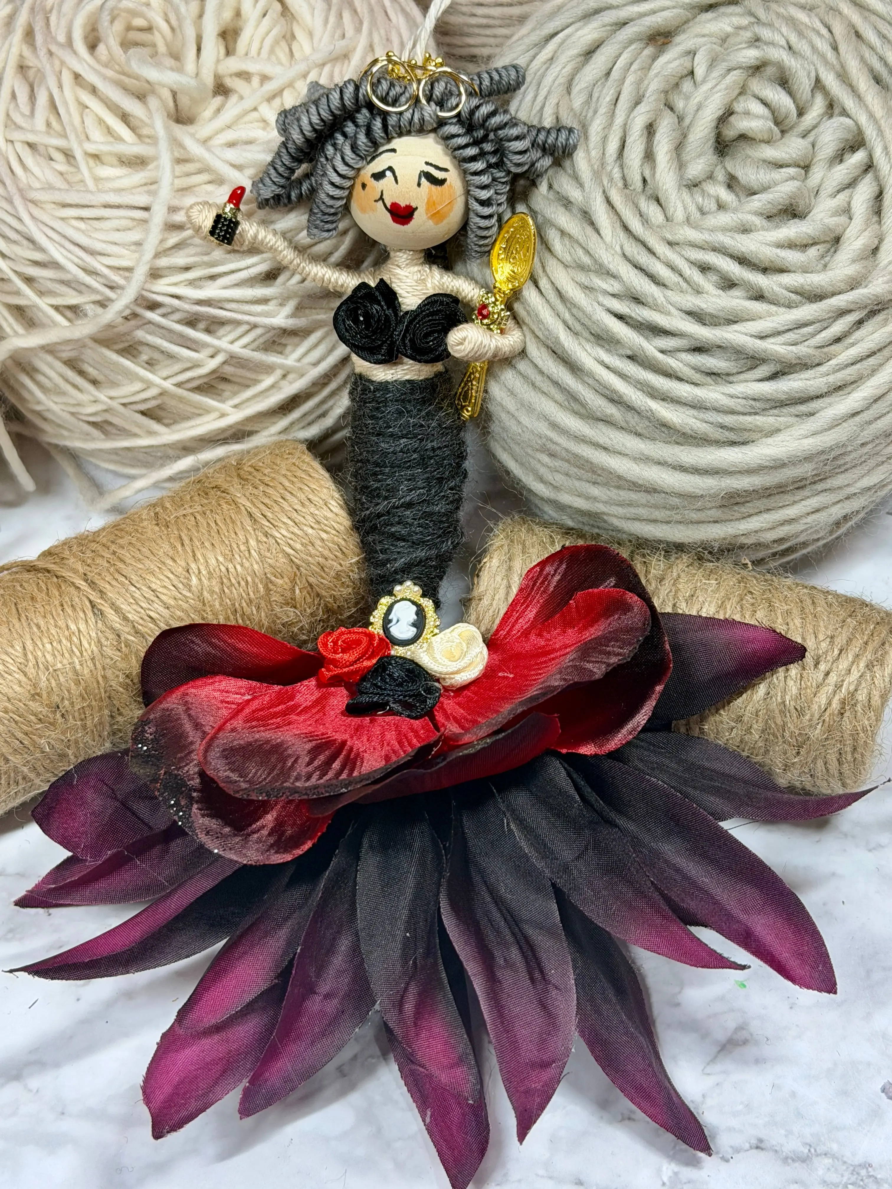 Immacolata "La Nonna" Coralini Mermaid | Handmade Collectible Art Doll