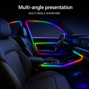Door Frame Ambient Light Kit – USB 4-Port Hub, 3.5M RGB LED Car Interior Light Strip with APP & Remote Control for SUV Sedan Truck#CarAmbientLight #RGBCarLights #CarInteriorLights #LEDCarLights #CarAccessories #CarMods #CarTok #AmbientLighting