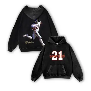 Deion Sanders #21 Falcons Casual Washed Hoodie | Prime Time DB Legacy Gear, Dirty Birds Pride, Faded Wash Flashy Collector