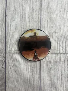 Glossy Attack on Titan Epoxy Resin Wooden Coasters, Kitchen Tableware Accessory for Dining Table Protection