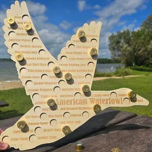 American Waterfowl Duck hunting gift for men, women, kids, Waterfowl hunting decor sign, Engraved wood hunters harvest log, Tracking journal