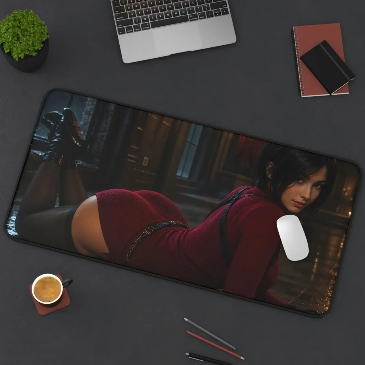 Ada Wong Desk Mat, Resident Evil Mouse Pad, Anime Girl Desk Mat, Large Gaming Mouse Pad, Horror Gamer Decor Rick