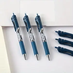 10Pcs Doctor's Favorite Dark Blue Gel Ballpoint Pen Set, Writing Pens - Smooth Writing, 0.5mm Fine Tip, Refillable, Ergonomic Design, Perfect for Doctors, Nurses, Office and Prescription Writing - Stationery Essentials