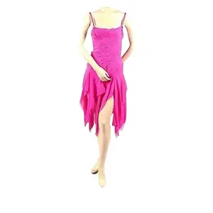 PINK TREND Size 6 Silk Chiffon Fluted Hem Wedding Prom Dress