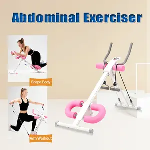 Adjustable Abdominal Exerciser Machine - Multifunctional Core Trainer with 2 Inclined Angles & 5 Adjustable Heights, Multiple Difficulty Choices for All Fitness Levels, Ideal for Home Gym Abdominal and Full-Body Strength Building with Sturdy Construction