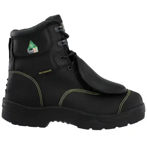 Oliver Mens Steel Toe Met Guard  Work Safety Shoes Casual - Black
