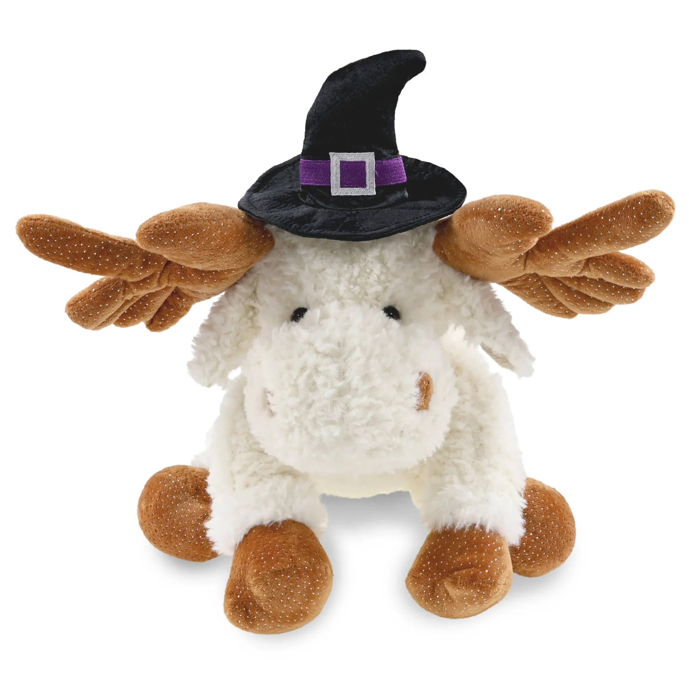 SUPER SOFT PLUSH - FANCY FLOPPY MOOSE 10.5" WITCH DRESS UP