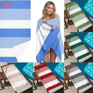 1pc Extra Large Striped Beach Towel, Quick-Dry Microfiber, Ideal for Beach, Pool, Yoga, Travel, Perfect Gift for Birthday, Mother's Day