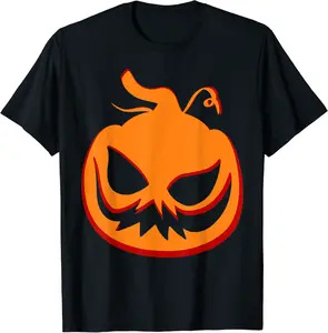 Halloween simple orange pumpkin color unisex T-Shirt - Janessaho Shop 85B0BBCX7JCH