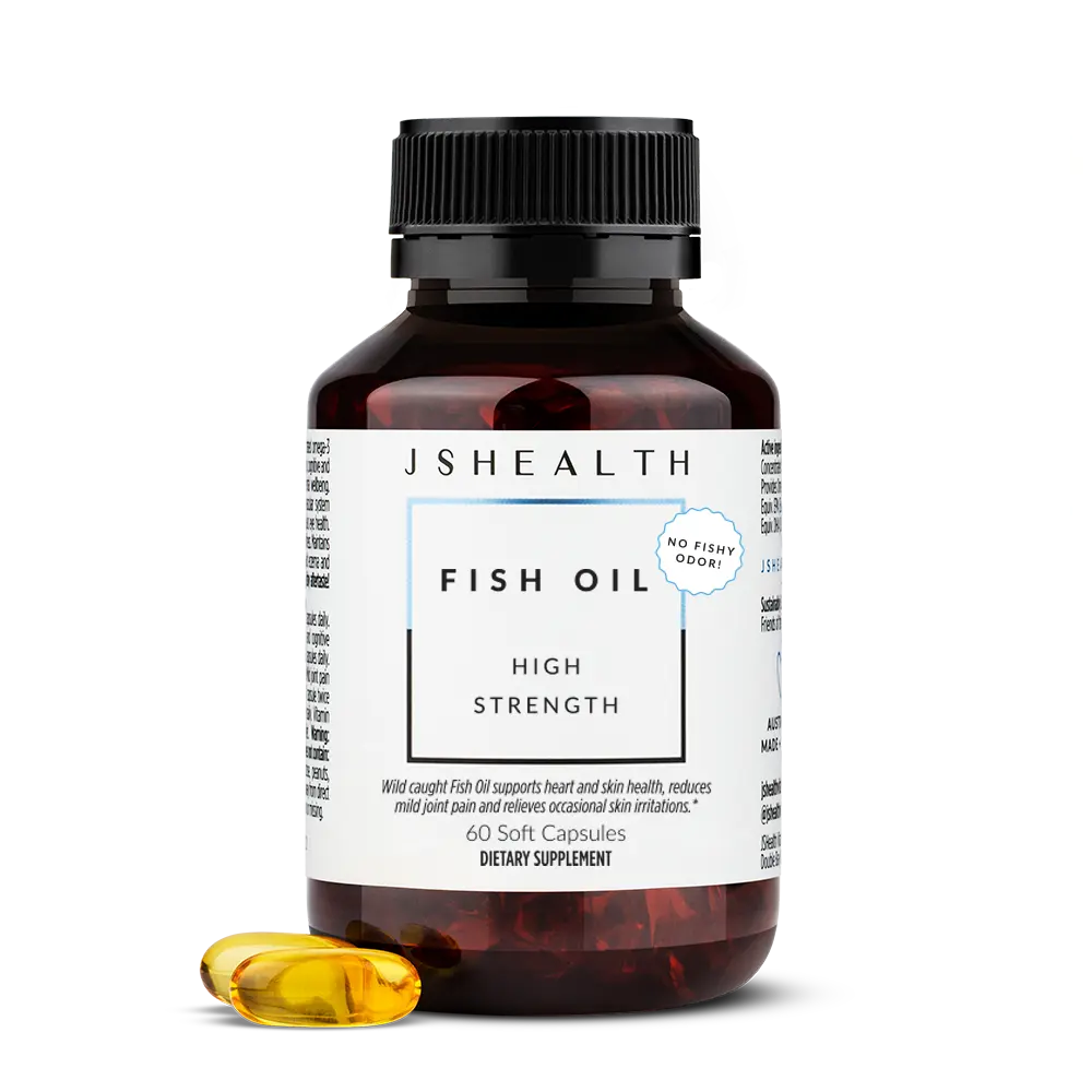 JSHealth Fish Oil Formula - High-Strength Omega-3 (EPA/DHA) from Wild-Caught, Friend-of-the-Sea Certified Fish