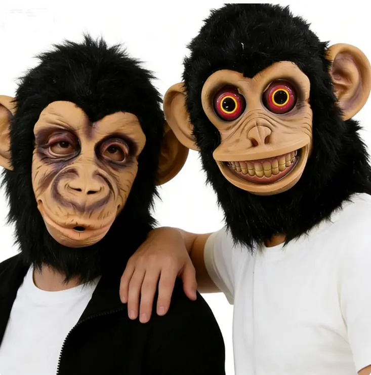Gorilla Brand Hyper Realistic Latex Gorilla Mask - 29x29cm Comfortable Breathable Adult Cosplay Headwear, Spooky Halloween Accessory, Festive Party Supplies Gift, Accessories, Hyper Realistic Mask