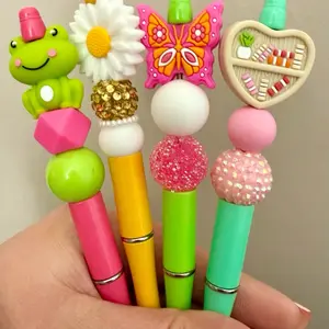 Beaded Pen - Live Claim Handcrafted with Stylish Beads Smooth Writing Lightweight Refillable Perfect for Teachers Coworkers Gifts or Desk Use