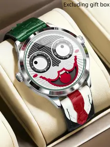 Poedagar Luxury Men's Original Watch Waterproof and Shrinkproof Men's Watch Quartz Leather Sports Watch Men's Watch Personalized Unique Gift Casual Trendy Wristwatch