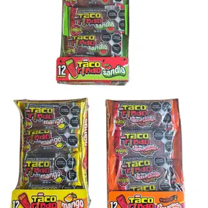 Pavito Mini Tacorindo Mango Watermelon Tamarind Flavors 12 Pc Mexican Candy Box