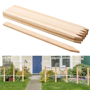 VEVOR Wooden Garden Stakes, 25 Pcs 36 x 0.5 x1.5 in Survey Grading Stakes, Garden Ground Stake with Sharp Point, Fir Wood Plant Support Stake, Sign Posts for Silt Fence Backyard Boundaries Baselines