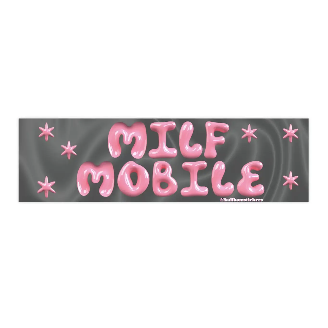 MíLF MOBILE | Bumper Sticker AND Magnet | Funny Meme Sticker | 8.7'' X 2.7'' | Waterproof Premium Quality