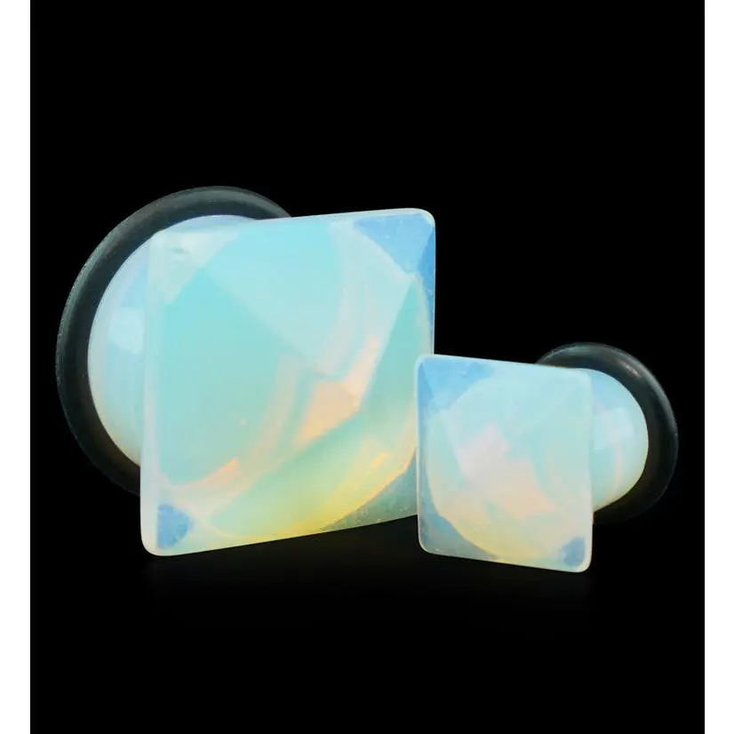 Opalite Glass Squared Plugs
