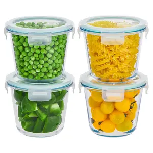 8 Pack Glass Meal Prep Containers with Lids – Food Storage Set