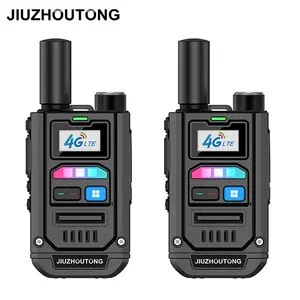 (2-Pack)JIUZHOUTONG 6800 Global POC Walkie-Talkie Radio with No Fees SIM Card 4G LTE Network Two Way Radio Zinc Alloy Construction 5000KM Range 4000mAh Battery with Type-C Charger Cable