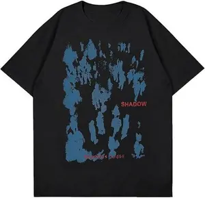 Bealin Mens Graphic Washed Tees Oversized Creative Casual Rapper Streetwear Y2k Tops Tshirt