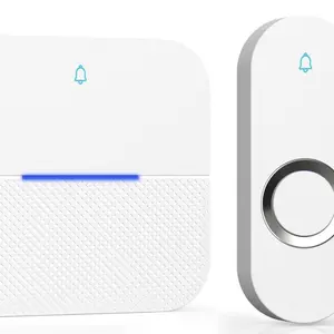 AIDA Lighted Wireless Waterproof Doorbell 1,000ft Range, 58 Doorbell Chimes -NWT