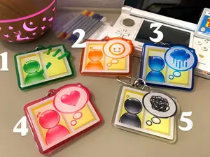 Tomodachi Life Keychain, Frutiger Aero Keychain, Aero Keychain, Y2K Retro Tech Aesthetic, Cute Bag Charm, 2000s Nostalgia Gift