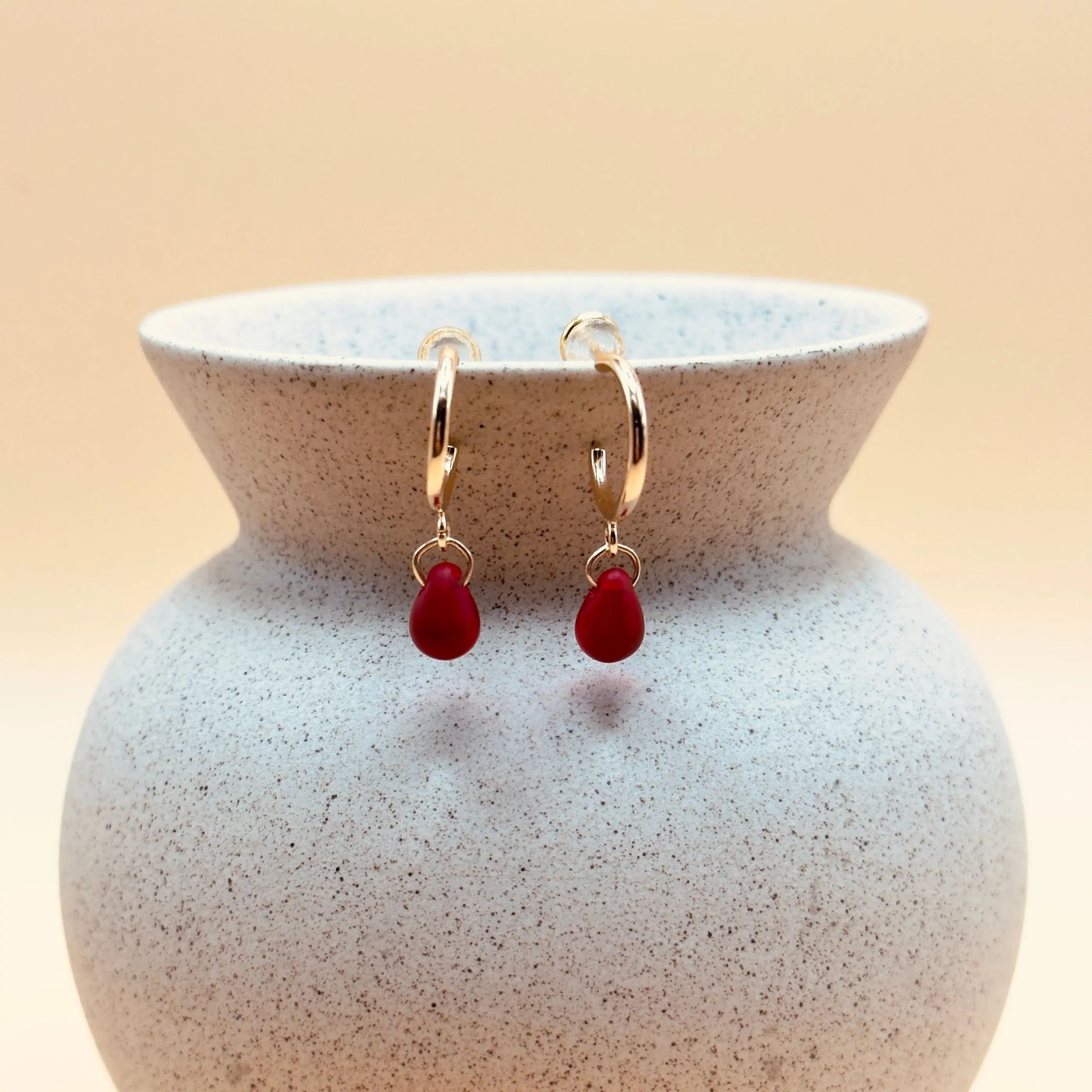 Red Teardrop Holiday Hoops gift occasion