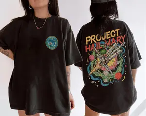 Projectt Hail Mary Space Ship Graphic T-Shirt, Sci-Fi Novel Fan Apparel For Men Women, Astronaut Universe Design, Geeky Gift Idea | 010426.C02362.ID01
