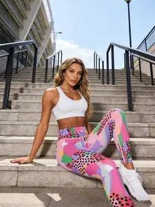 Women's All Over Print Leggings, Casual Comfy Breathable Skinny Pants for Yoga Gym Workout, Ladies Bottoms for All Seasons, Leopard Print Leggings, Tight Leggings, Women Workout Clothes