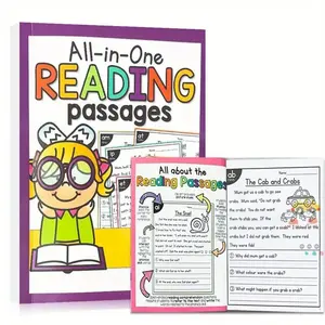 Children Learning Reading Workbook, Cvc Words & Phonics, Kindergarten First Grade Home Education, Colorful Illustrations, Durable Paper