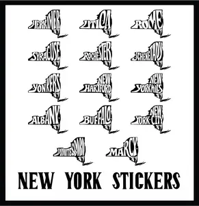 THE NY STICKERS 4x4 Laminated Full Color Sticker