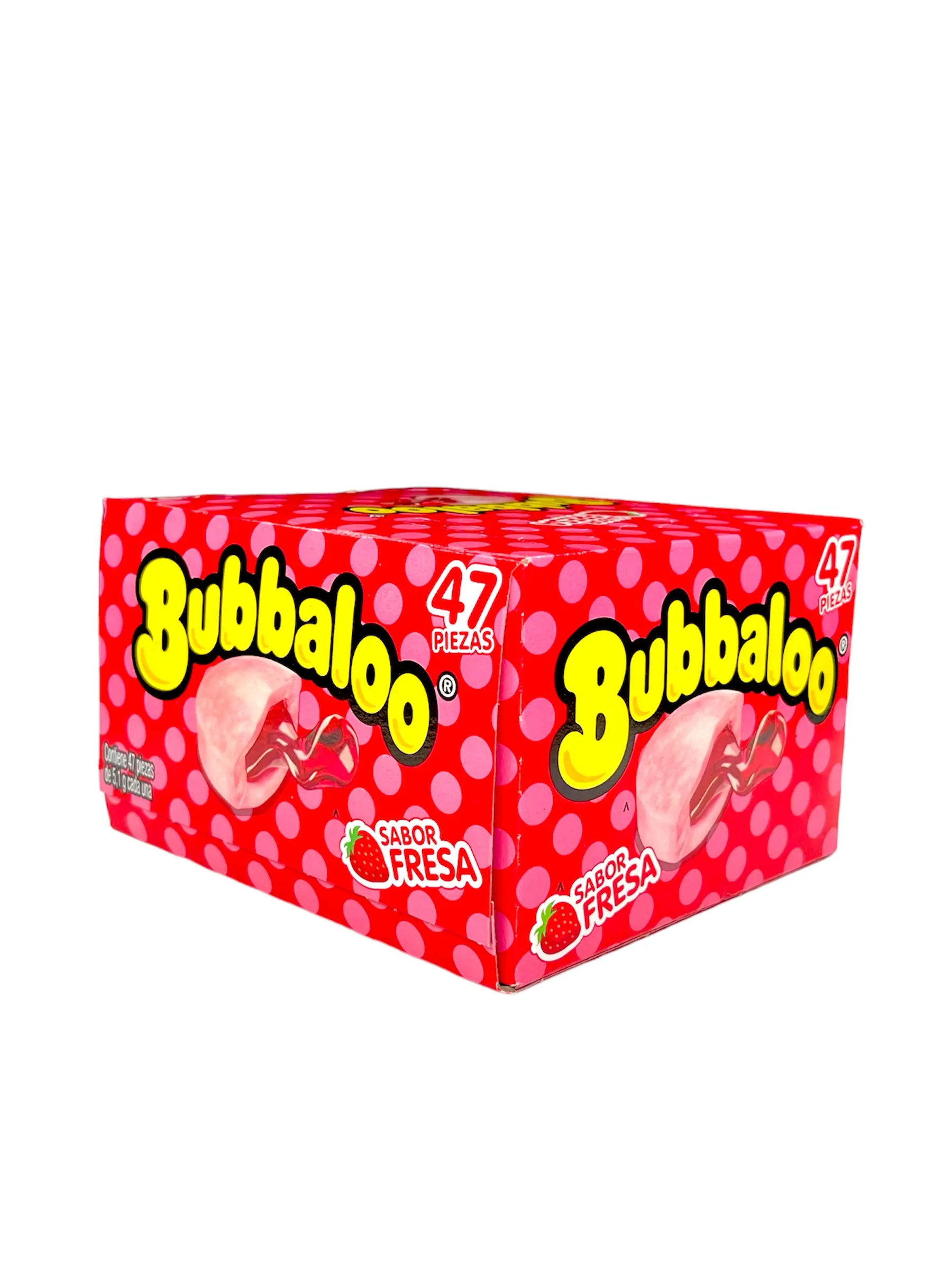 Bubbaloo Flavored Gum Sabor Fresa Strawberry Flavor (47 pieces)