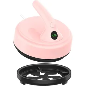 Mini Heat Press, Small Round Heat Press Machine 5" Diameter, Portable Iron 4 Levels Temp Max 410? for Heating Transfer Sublimation Crafts, DIY Coaster, Bag, Pillow, Ceramic ( -5IN)