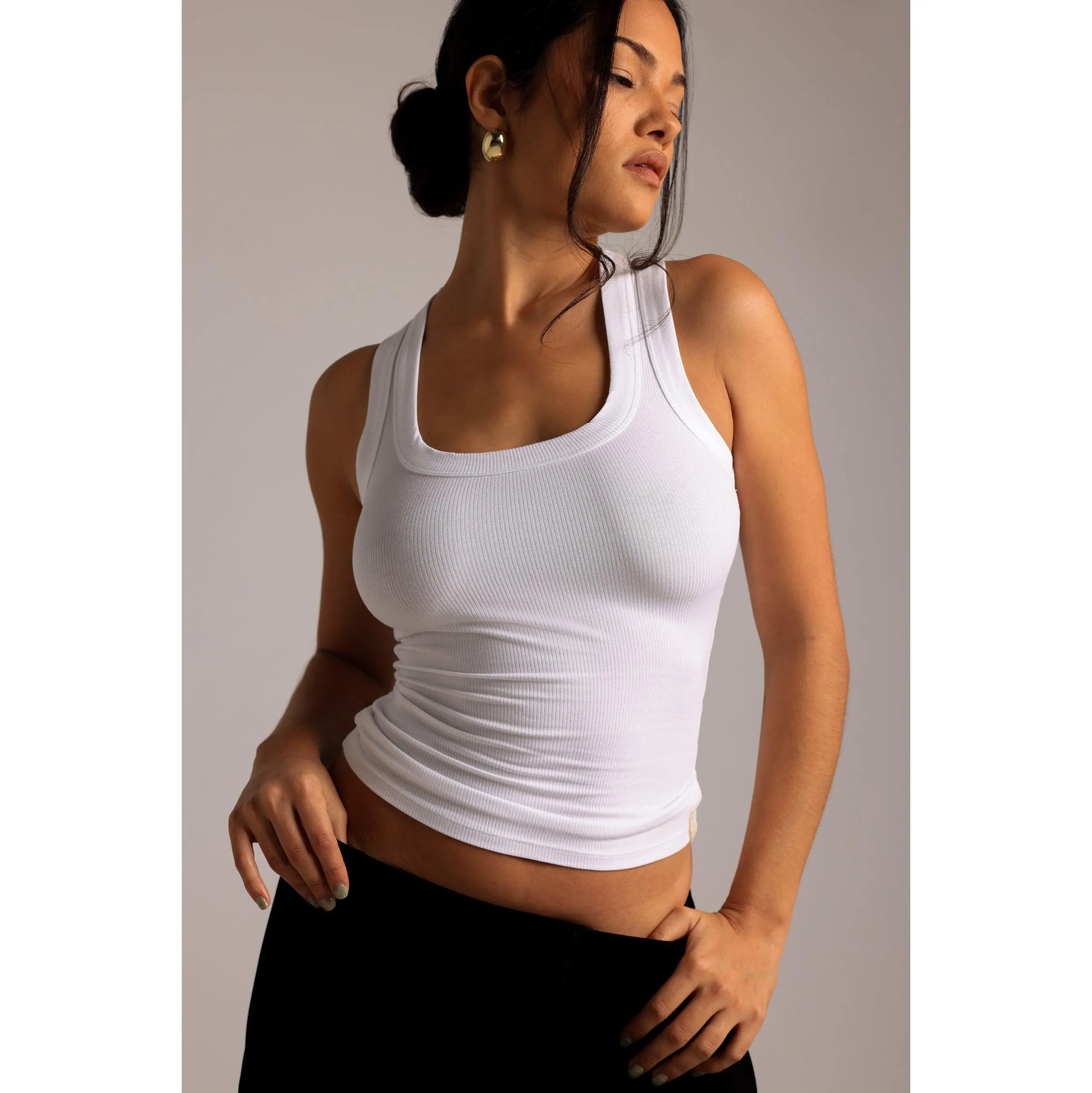T-Shape Tank Top - White