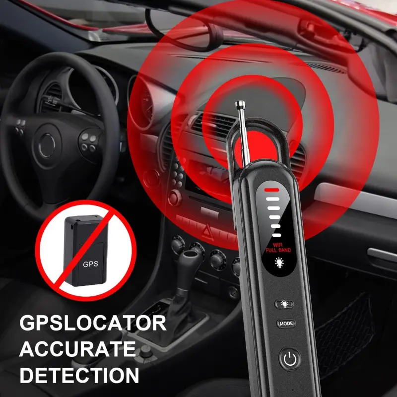 Multi-Purpose Anti-Spy Detector - Hidden Camera Finder, RF Signal Scanner, GPS Tracker Detector for Car Security, Travel & Daily Privacy Safety, Gps Tracking