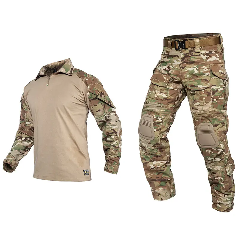 Men's Frog Suit Set - Camouflage Tactical Pants, All Seasons, Quick-Dry Ripstop Fabric, Professional Combat Loadout for Outdoor Training, Combat Look