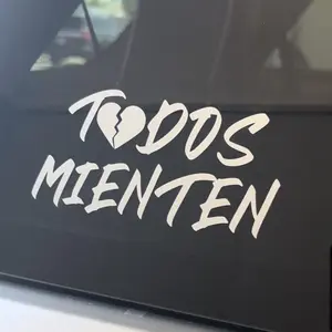 Todos Mienten Car Decal - Colorful Design for Home Decor