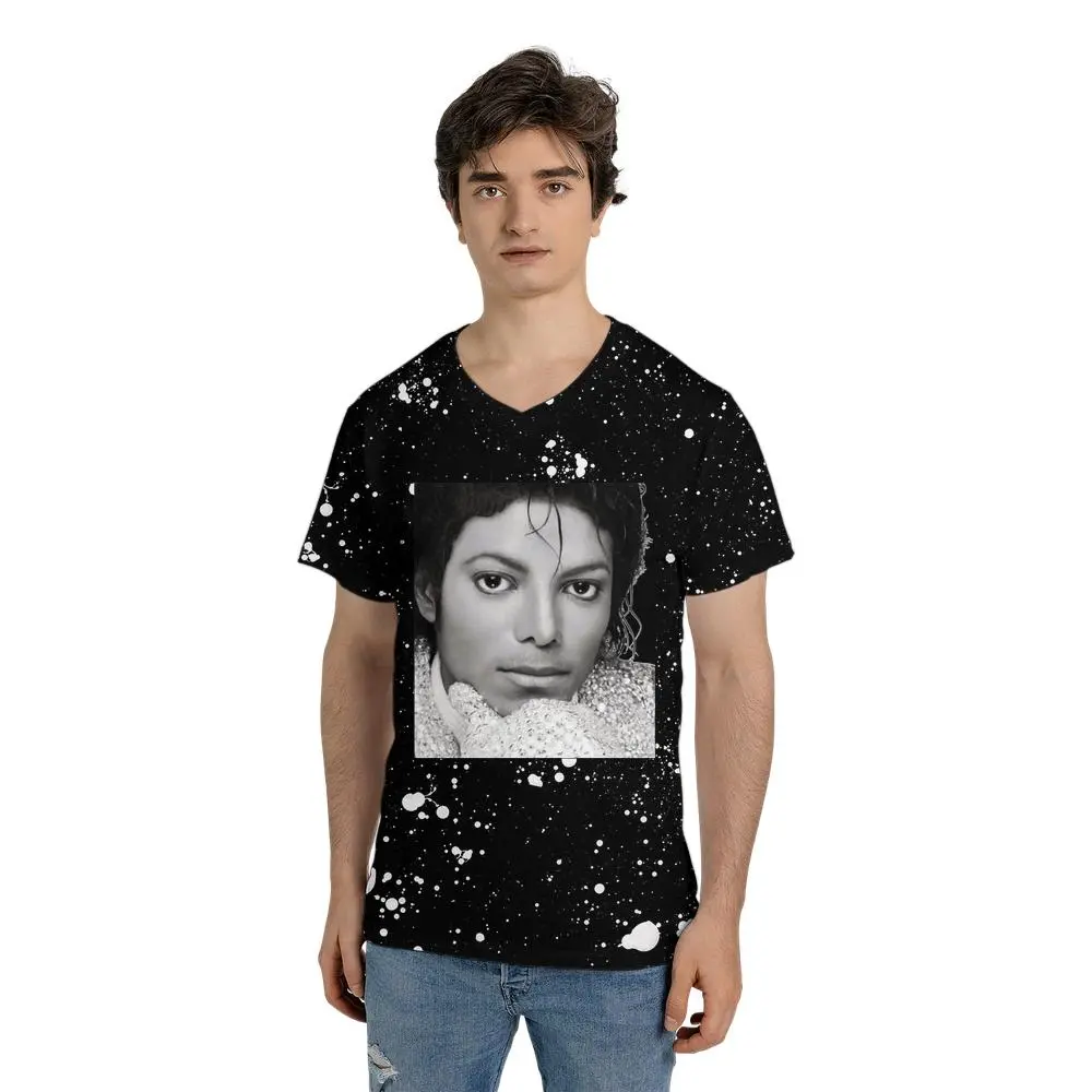 Women's Short-Sleeve Cotton Breathable Moisture-Wick Bleach Splatter Random Print T-Shirt - V-Neck, Fit, Casual Streetwear Top, Unisex, Available in 3XL, Shortsleeve, 2Xl, Unisex Regular, 5Xl, Forest, 6Xl, Tshirt, Custom Bleach Splatter, Simple, Double-Ne