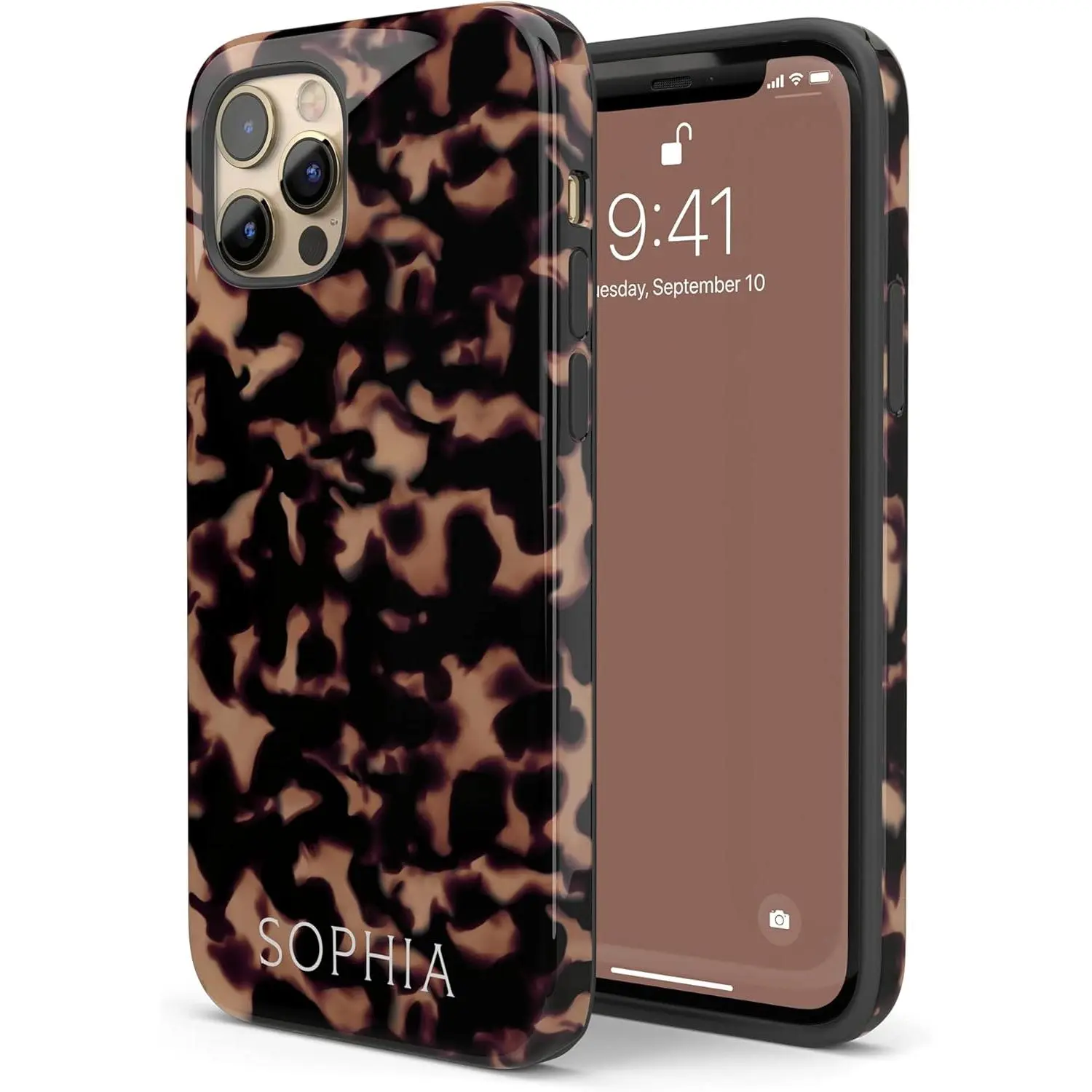 Brown Tortoise Phone Case, Leopard Animal Print Protective Cover, Trendy Vintage Aesthetic Shockproof Case, Gift for Her and Him, Cool Gadgets for Men, for iPhone 18 17 16 15 14 13 12 11 Pro Max & Samsung S26 S25 S24 S23 S22 Ultra