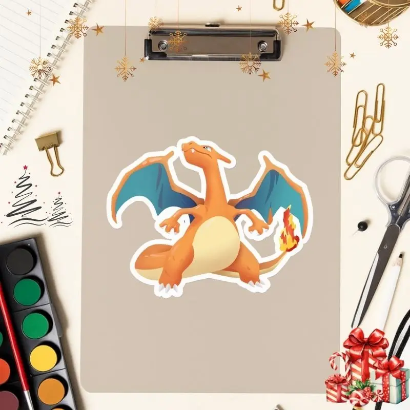 Charizard sticker | Fan art | Cute Foodie Sticker | Laptop sticker | Vinyl waterproof sticker | Gift for Game lovers Animal Scrapbook Decals