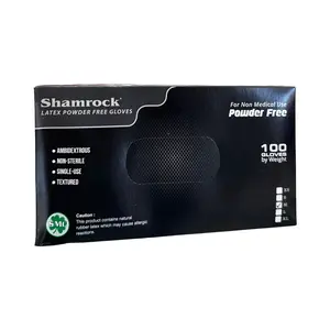 Shamrock Black Latex Gloves | 100pc Box