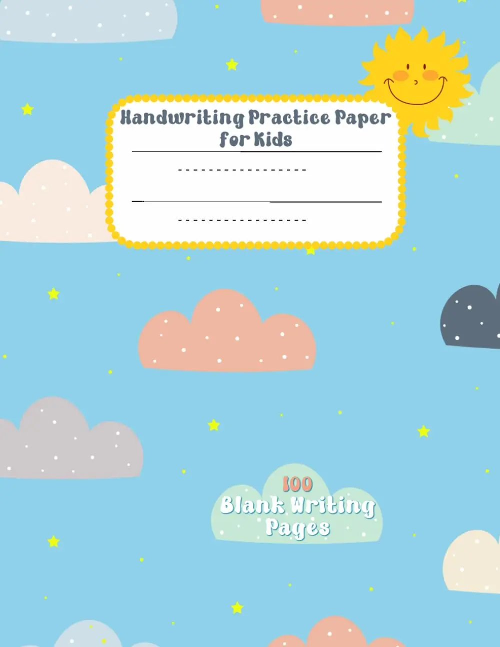 Handwriting Practice Paper with Dotted Lines for Kids: 100 blank handwritingpractice pages; 8.5" x 11"; Dotted lined notebook; Kindergarten writing paperwith lines for kids
