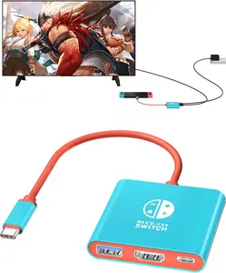 Switch Dock for Nintendo Switch & OLED, Nintendo Switch Docking Station for TV,Nintendo Switch Base Accessories,Portable Switch Travel Dock,USB C to HDMI Adapter for Steam Deck/MacBook/Laptop